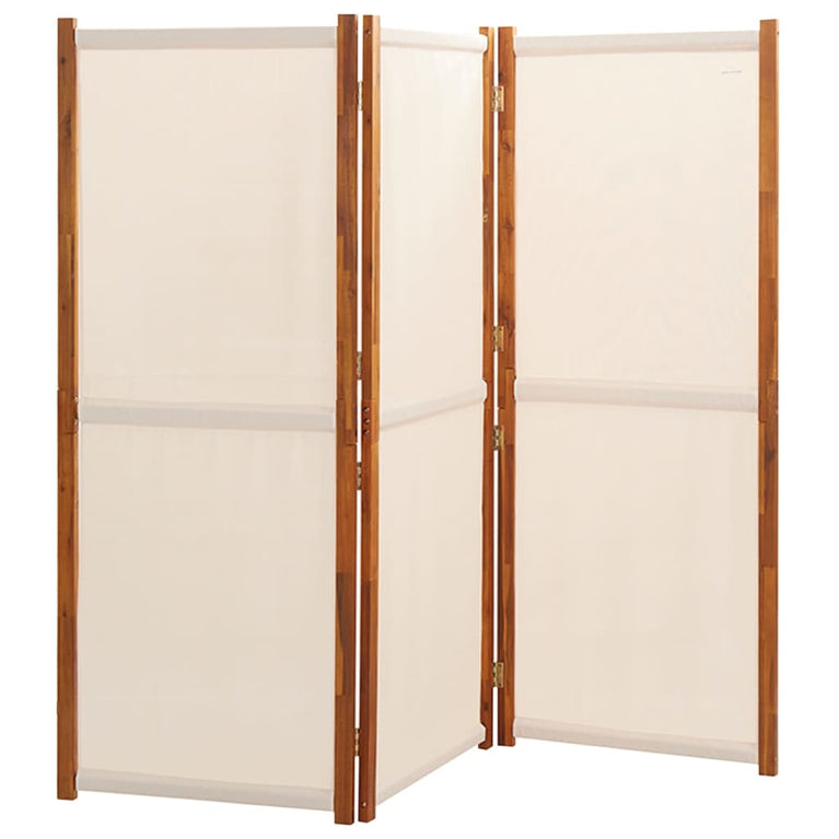 Kamerscherm met 3 panelen 210x180 cm crèmewit MeubelReus