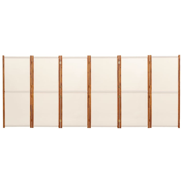Kamerscherm met 6 panelen 420x180 cm crèmewit MeubelReus