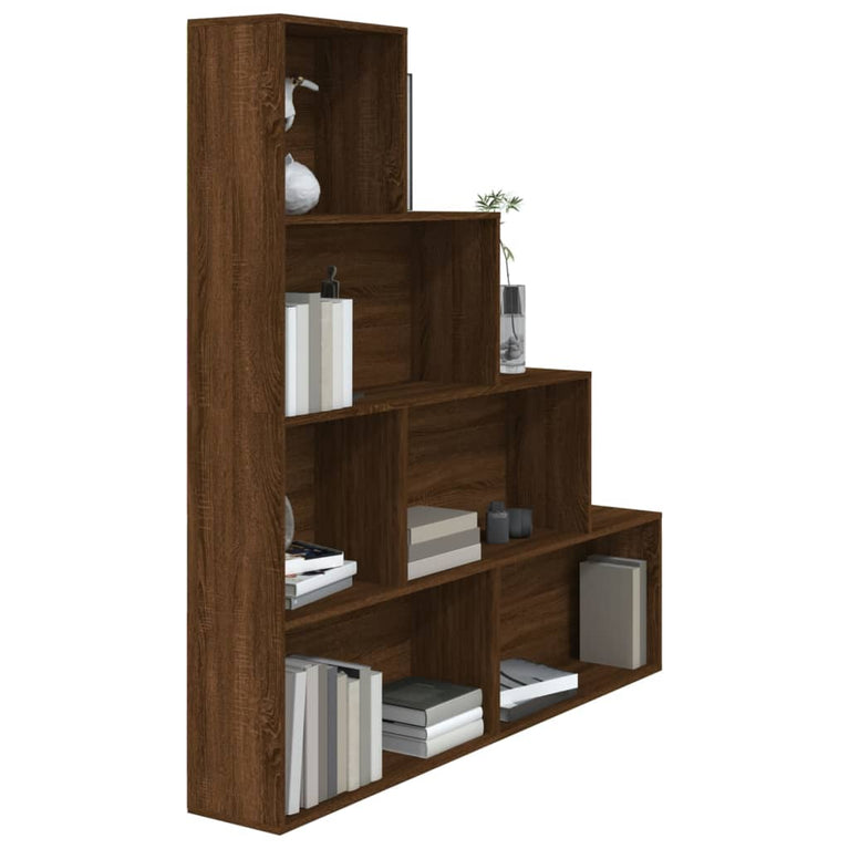 Boekenkast 155x24x160 cm bruineikenkleurig MeubelReus