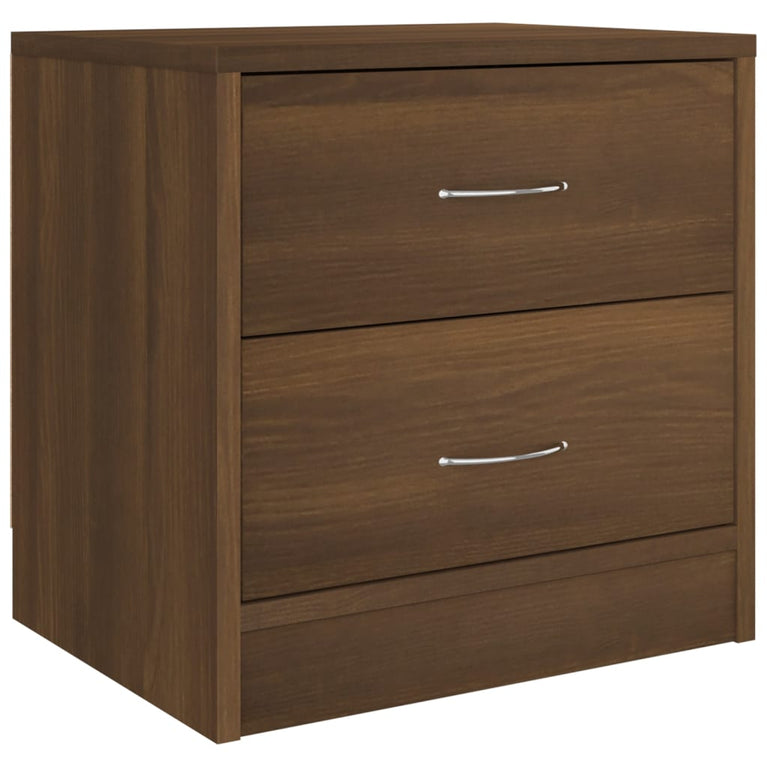 Nachtkastje 40x30x40 cm bewerkt hout bruineikenkleurig MeubelReus