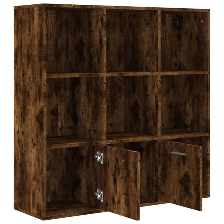Boekenkast 98x30x98 cm gerookt eikenkleurig MeubelReus