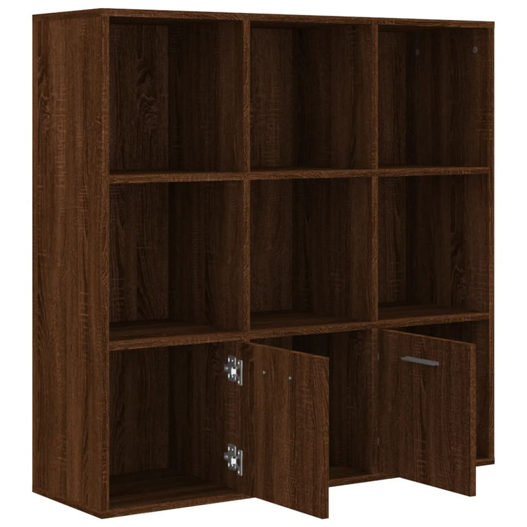 Boekenkast 98x30x98 cm bruineikenkleurig MeubelReus