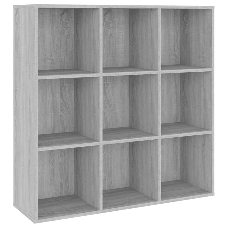 Boekenkast 98x30x98 cm grijs sonoma eikenkleurig
