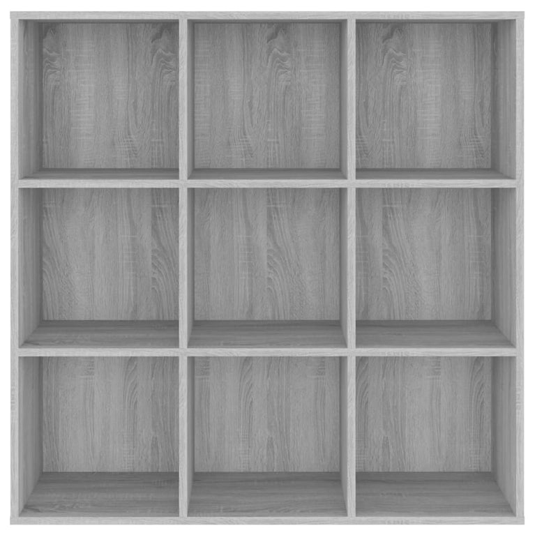 Boekenkast 98x30x98 cm grijs sonoma eikenkleurig
