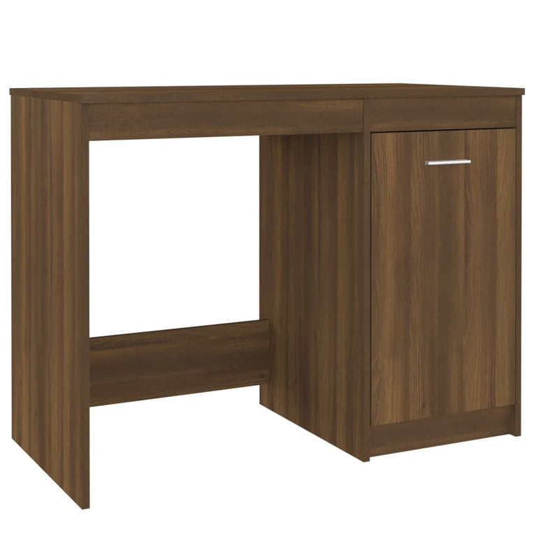 Bureau 100x50x76 cm bewerkt hout bruin eikenkleur MeubelReus