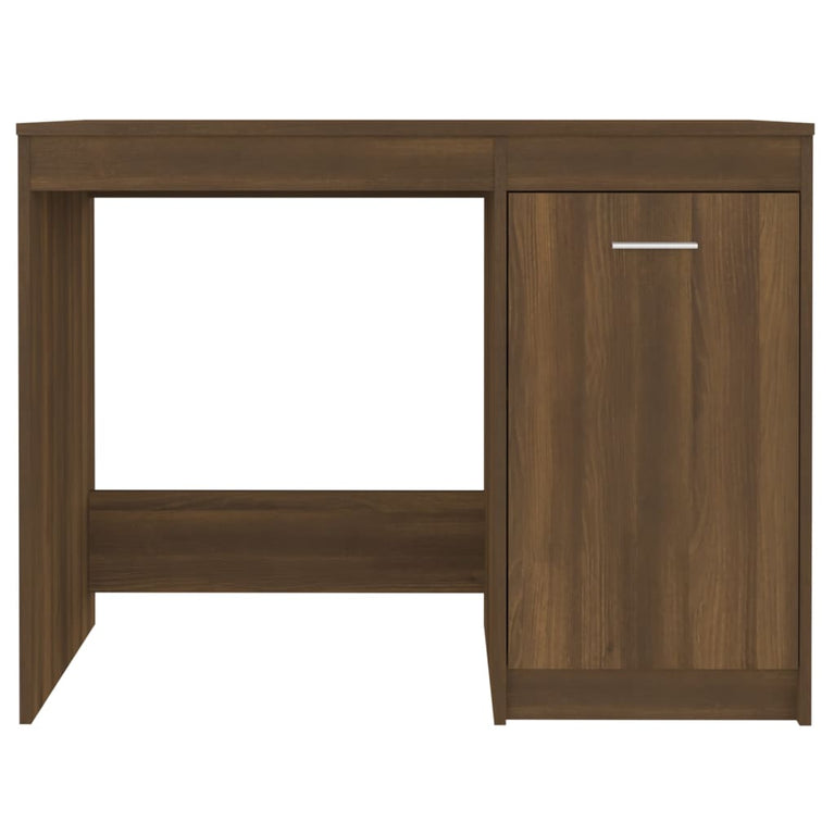 Bureau 100x50x76 cm bewerkt hout bruin eikenkleur MeubelReus
