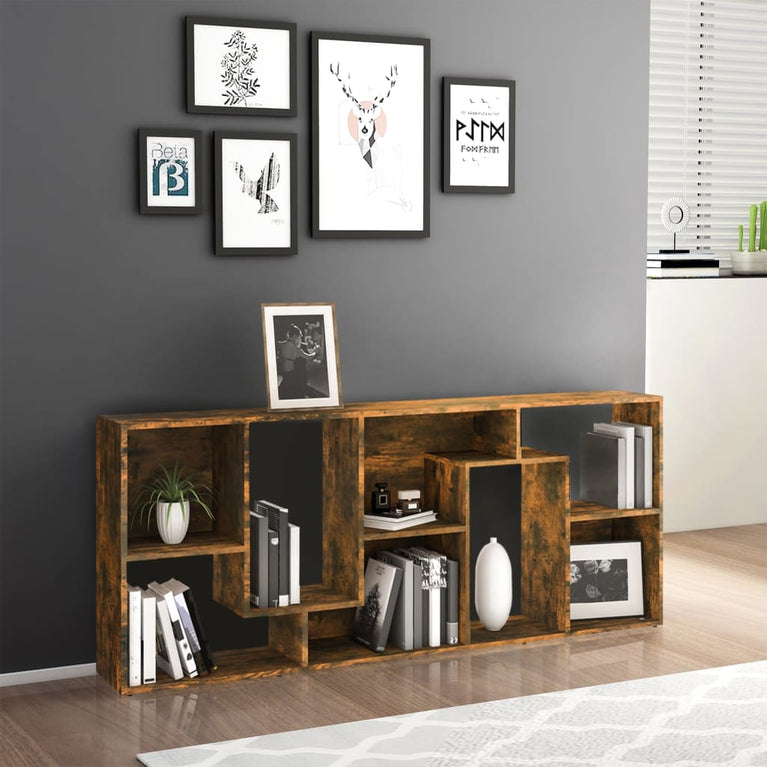 Boekenkast 67x24x161 cm bewerkt hout gerookt eikenkleurig MeubelReus