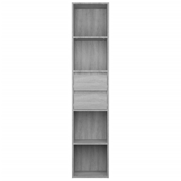 Boekenkast 36x30x171 cm bewerkt hout grijs sonoma eikenkleurig