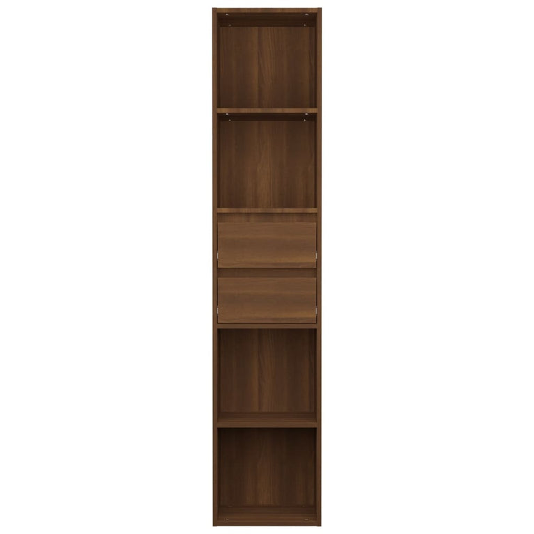 Boekenkast 36x30x171 cm bewerkt hout bruineikenkleurig MeubelReus
