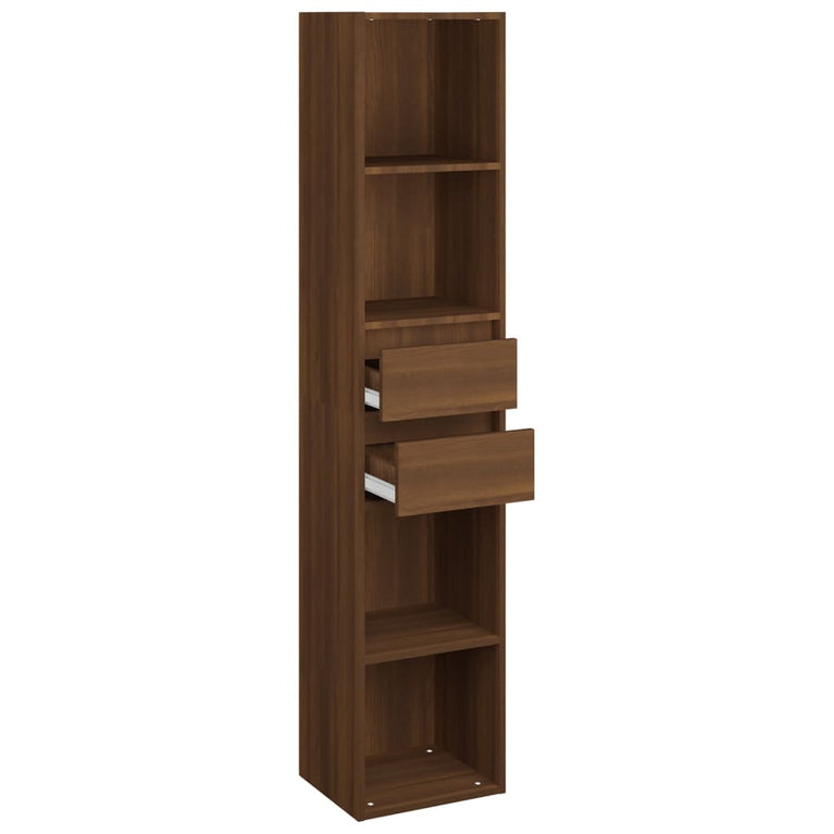 Boekenkast 36x30x171 cm bewerkt hout bruineikenkleurig MeubelReus