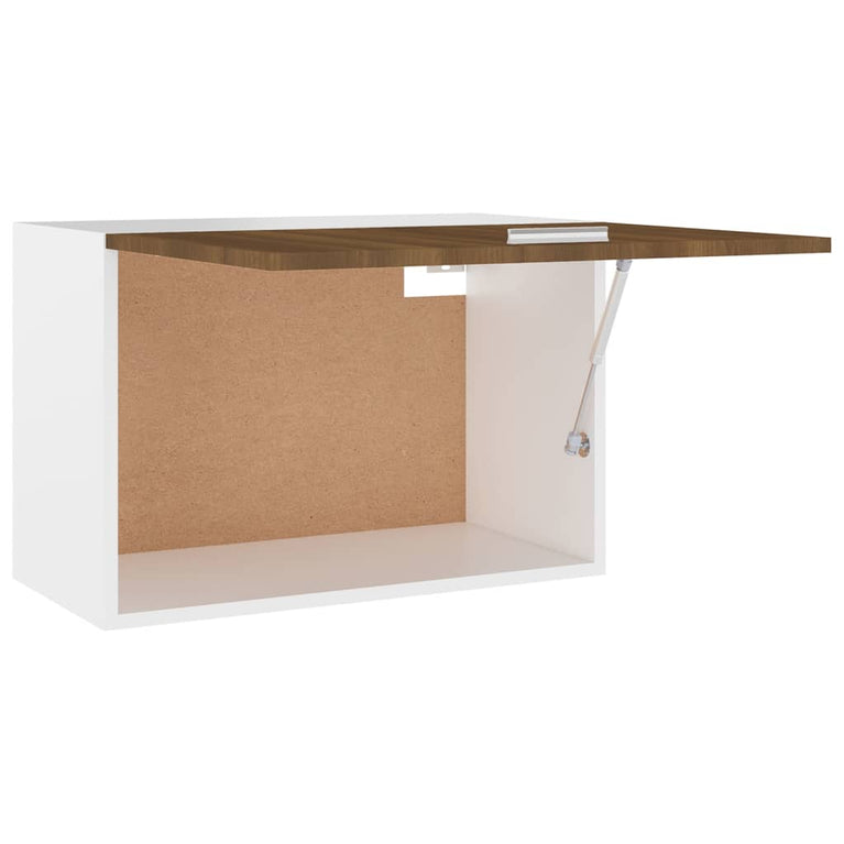 Wandkast hangend 60x31x40 cm bewerkt hout bruineikenkleurig MeubelReus