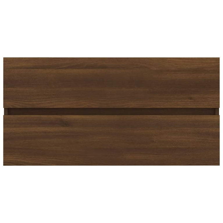 Wastafelkast 90x38,5x45 cm bewerkt hout bruineikenkleurig MeubelReus