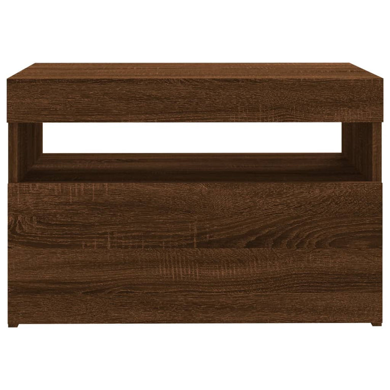 Tv-meubels 2 st met LED-verlichting 60x35x40 cm bruineikenkleur MeubelReus