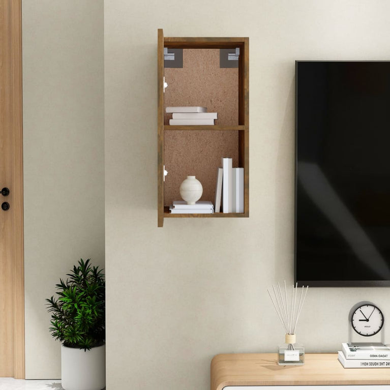 Tv-meubel 30,5x30x60 cm bewerkt hout gerookt eikenkleurig MeubelReus