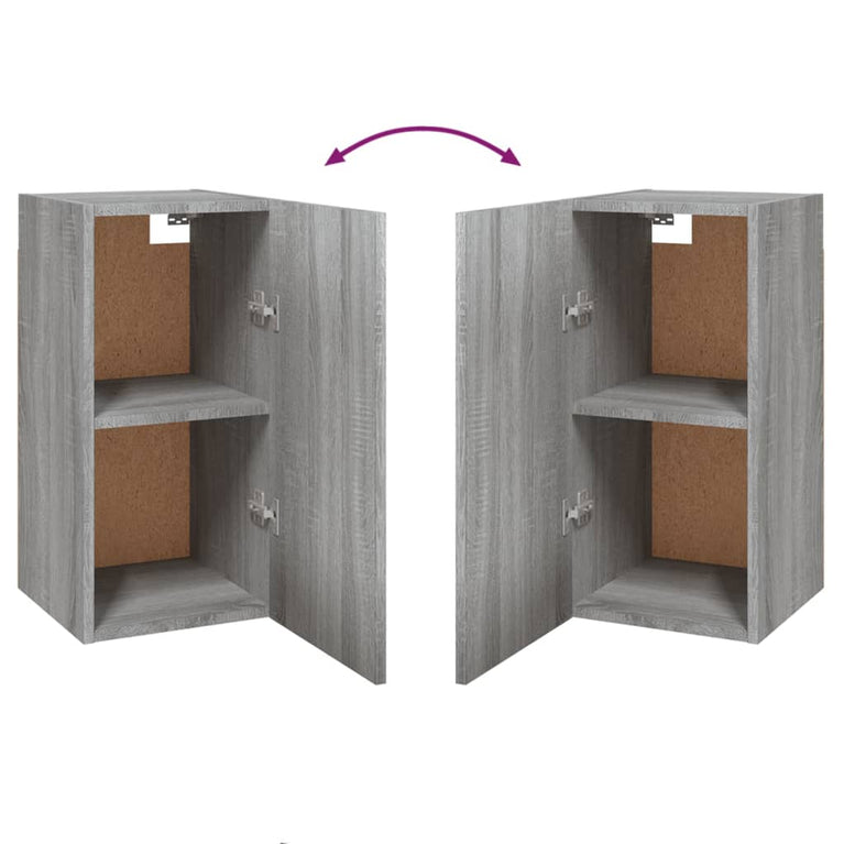 Tv-meubel 30,5x30x60 cm bewerkt hout grijs sonoma eikenkleurig MeubelReus