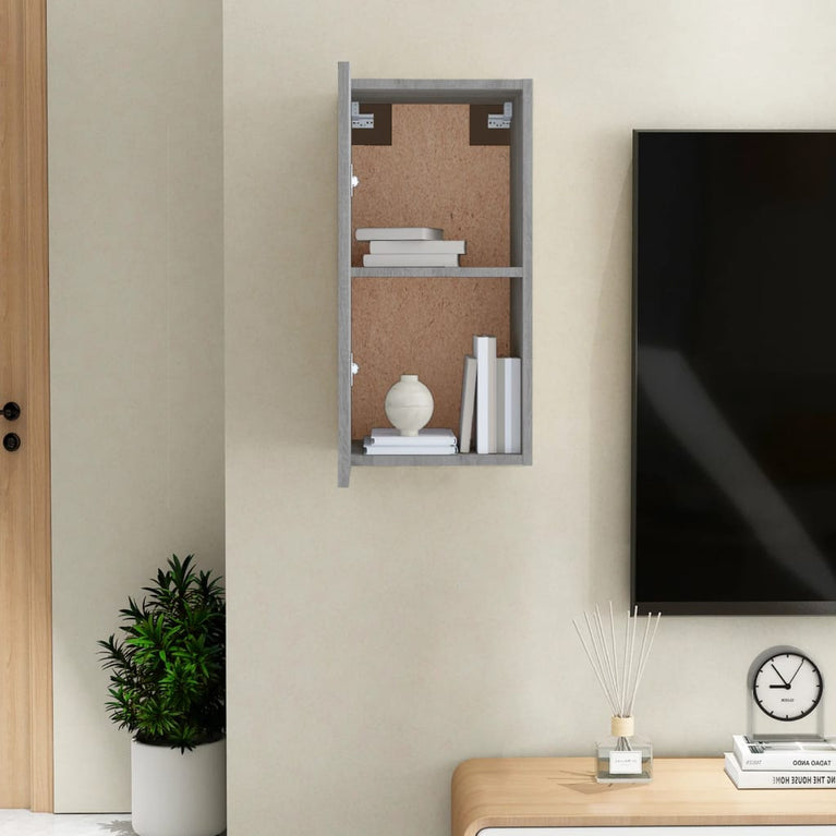 Tv-meubel 30,5x30x60 cm bewerkt hout grijs sonoma eikenkleurig MeubelReus