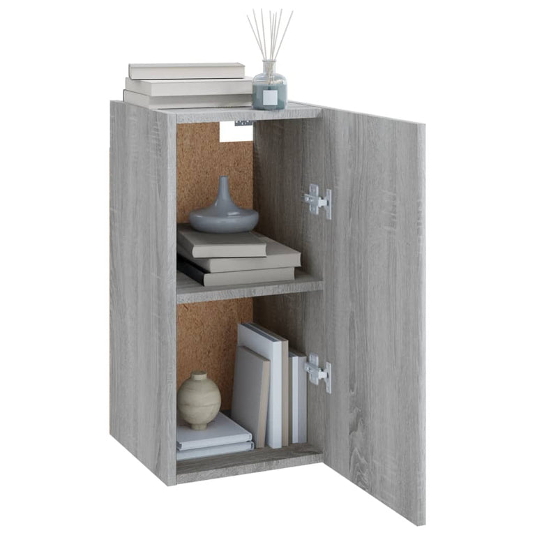 Tv-meubel 30,5x30x60 cm bewerkt hout grijs sonoma eikenkleurig MeubelReus