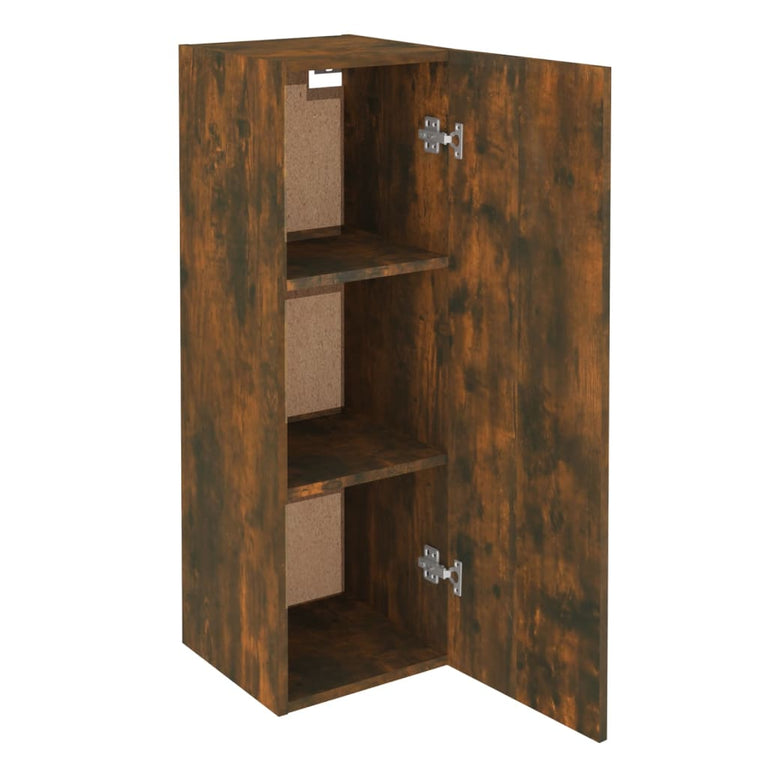 Tv-meubel 30,5x30x90 cm bewerkt hout gerookt eikenkleurig MeubelReus