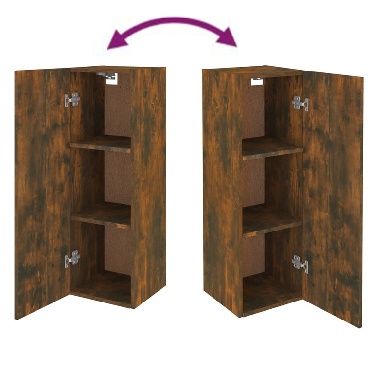 Tv-meubel 30,5x30x90 cm bewerkt hout gerookt eikenkleurig MeubelReus