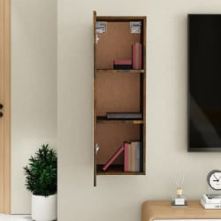 Tv-meubel 30,5x30x90 cm bewerkt hout gerookt eikenkleurig MeubelReus