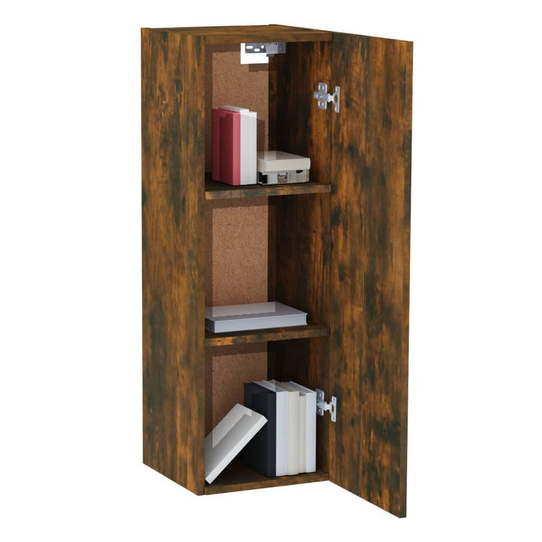 Tv-meubel 30,5x30x90 cm bewerkt hout gerookt eikenkleurig MeubelReus