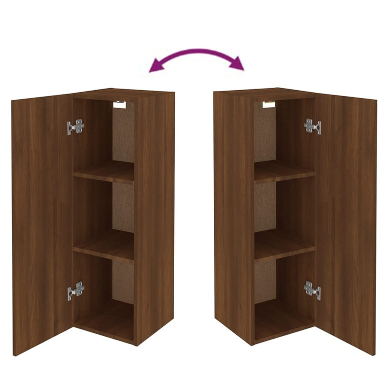 Tv-meubel 30,5x30x90 cm bewerkt hout bruineikenkleurig MeubelReus