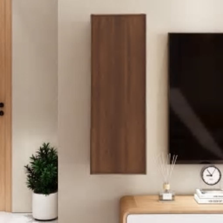 Tv-meubel 30,5x30x90 cm bewerkt hout bruineikenkleurig MeubelReus