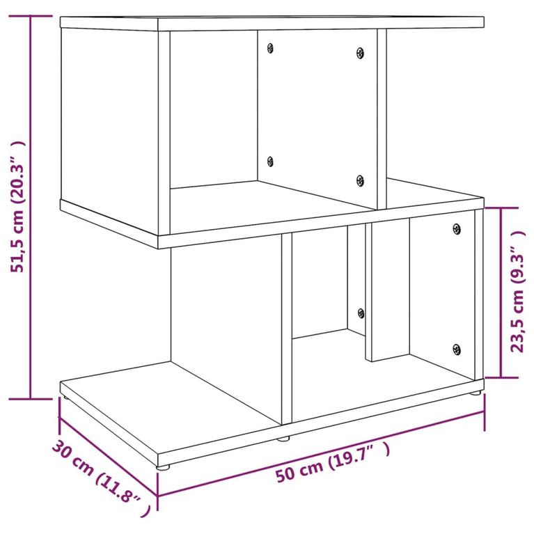 Nachtkastjes 2 st 50x30x51,5 cm bewerkt hout grijs sonoma eiken MeubelReus