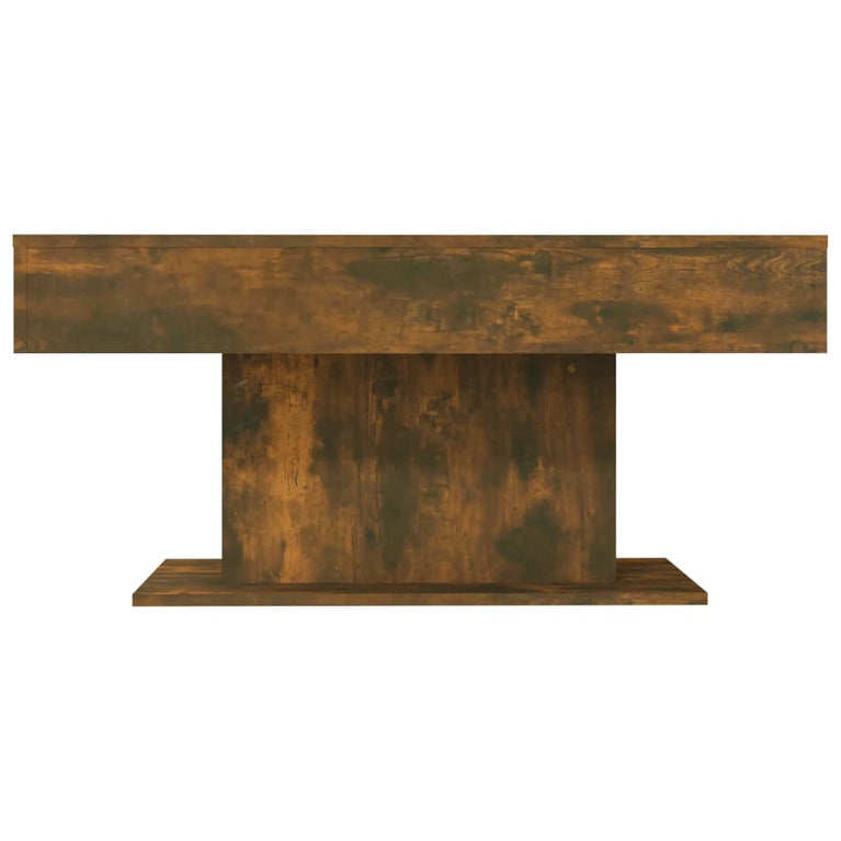 Salontafel 96x50x45 cm bewerkt hout gerookt eikenkleurig