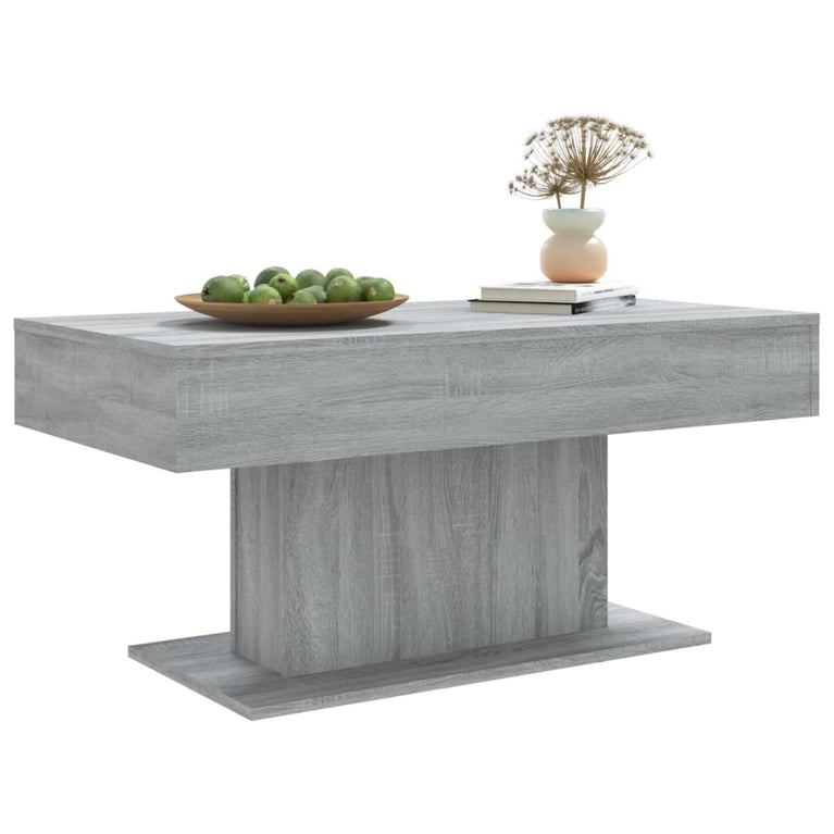Salontafel 96x50x45 cm bewerkt hout grijs sonoma eikenkleurig