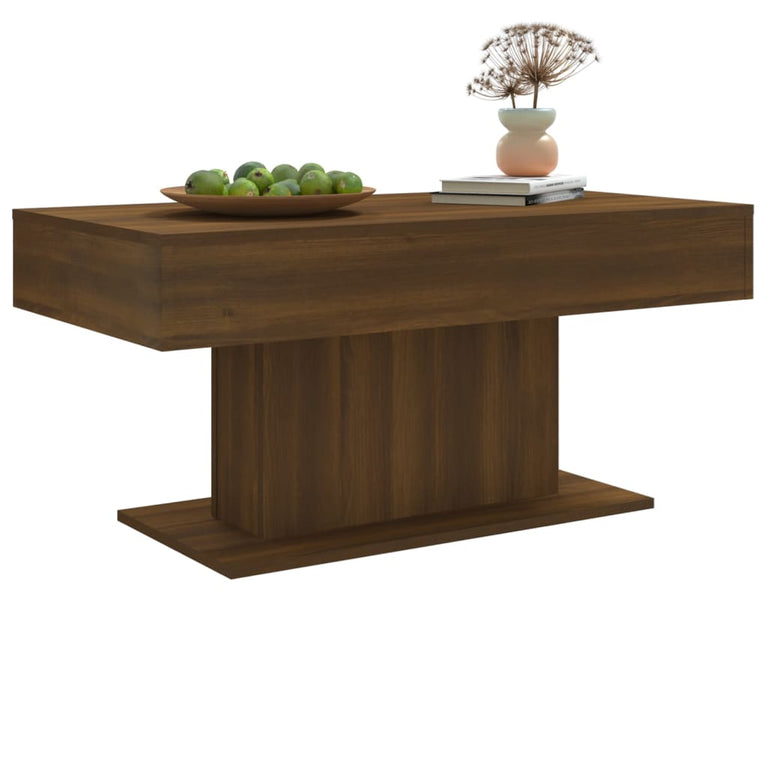 Salontafel 96x50x45 cm bewerkt hout bruineikenkleurig MeubelReus