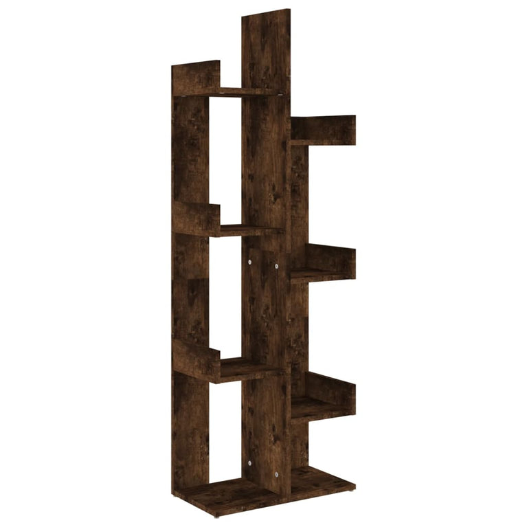 Boekenkast 48x25,5x140 cm bewerkt hout gerookt eikenkleurig MeubelReus