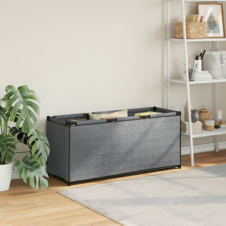 Opbergbox 105x34,5x45 cm stof grijs MeubelReus