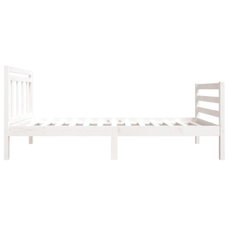 Bedframe massief hout wit 75x190 cm 2FT6 Small Single