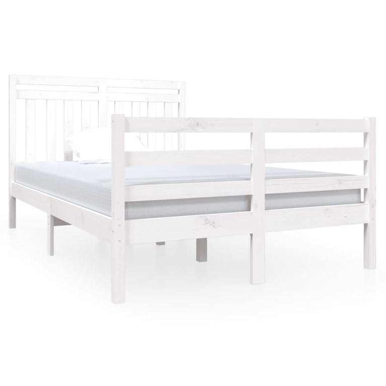 Bedframe massief hout wit 120x190 cm 4FT Small Double