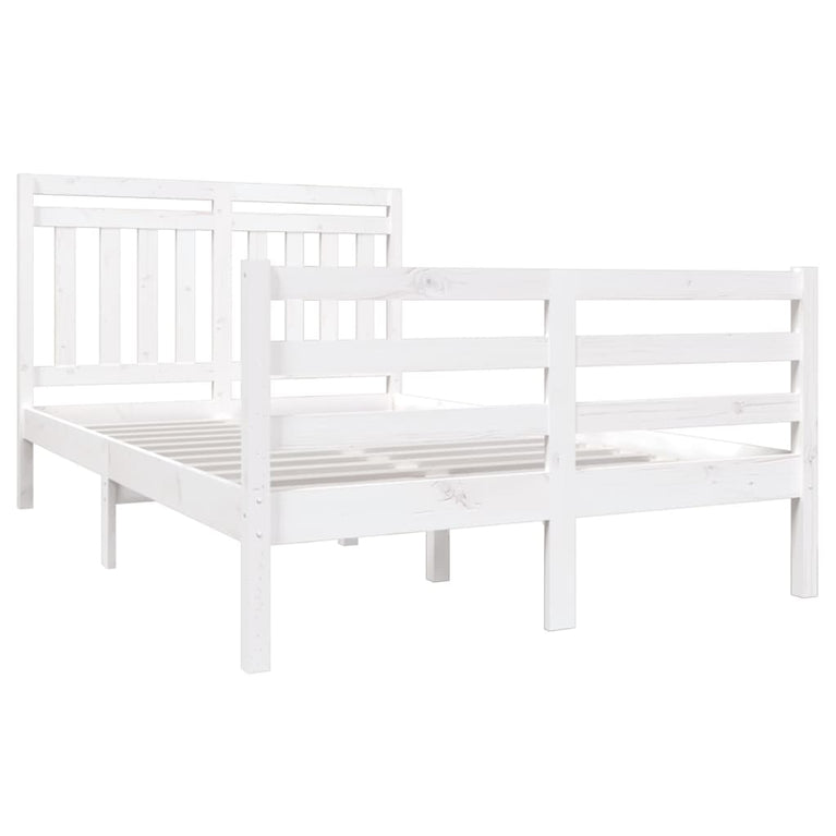 Bedframe massief hout wit 120x190 cm 4FT Small Double