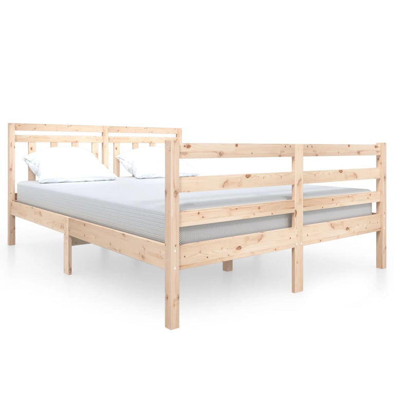 Bedframe massief hout 140x190 cm