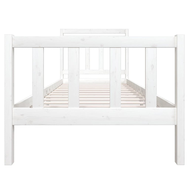 Bedframe massief hout wit 90x190 cm 3FT6 Single