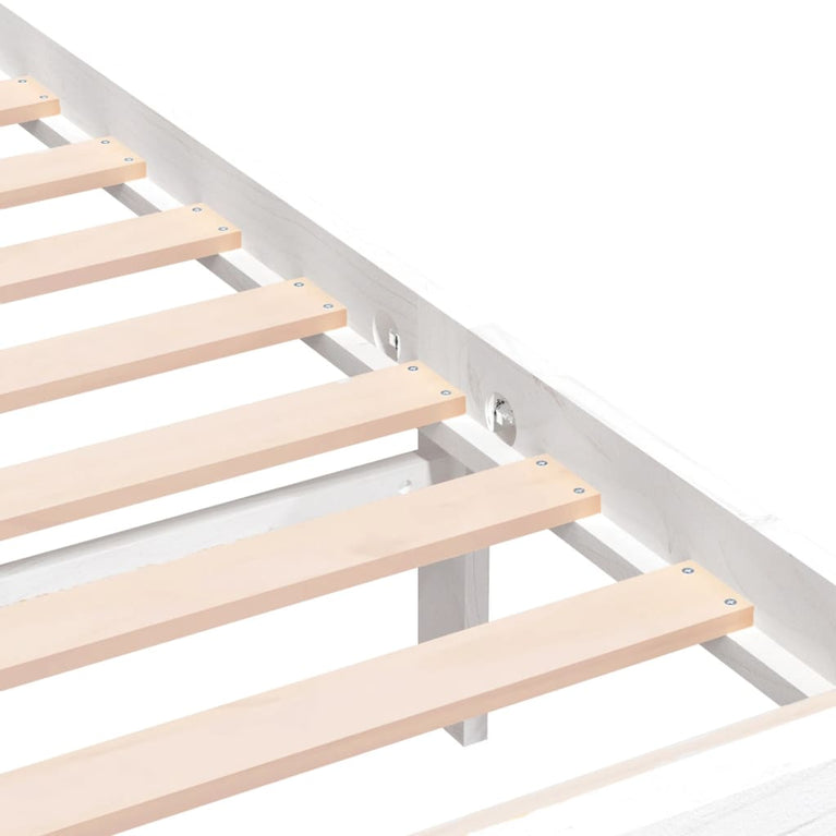 Bedframe massief hout wit 90x190 cm 3FT6 Single