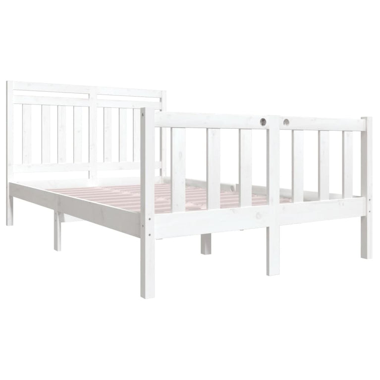 Bedframe massief hout wit 120x190 cm 4FT Small Double