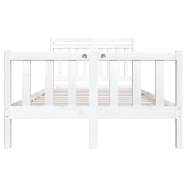 Bedframe massief hout wit 120x190 cm 4FT Small Double