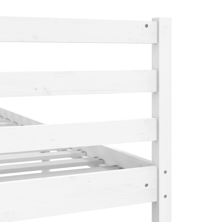 Bedframe massief hout wit 75x190 cm 2FT6 small single