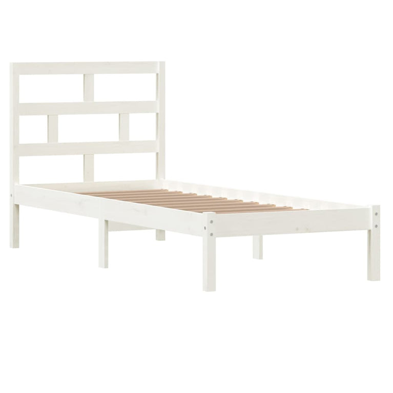 Bedframe massief hout wit 75x190 cm 2FT6 Small Single