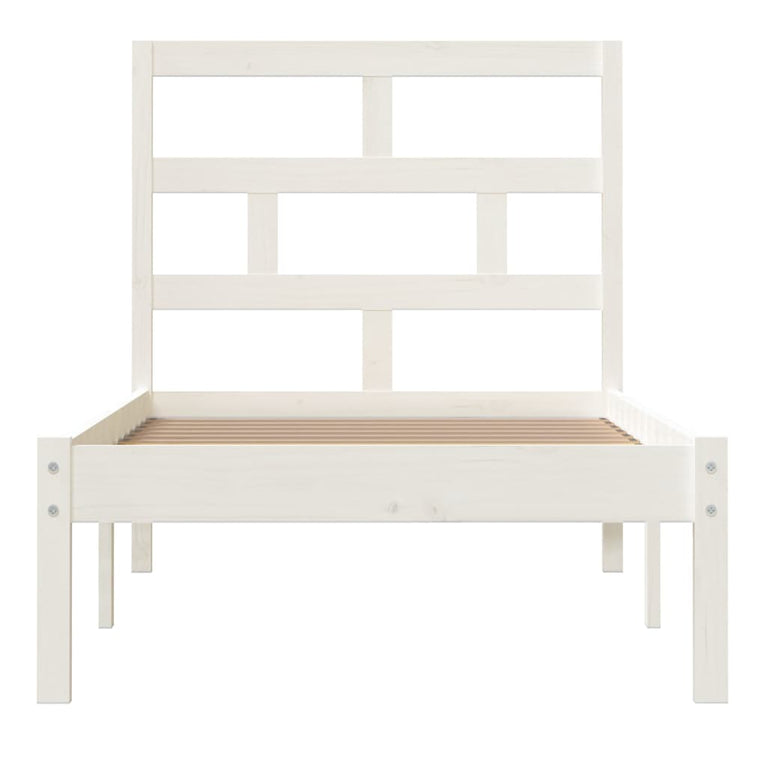 Bedframe massief hout wit 75x190 cm 2FT6 Small Single