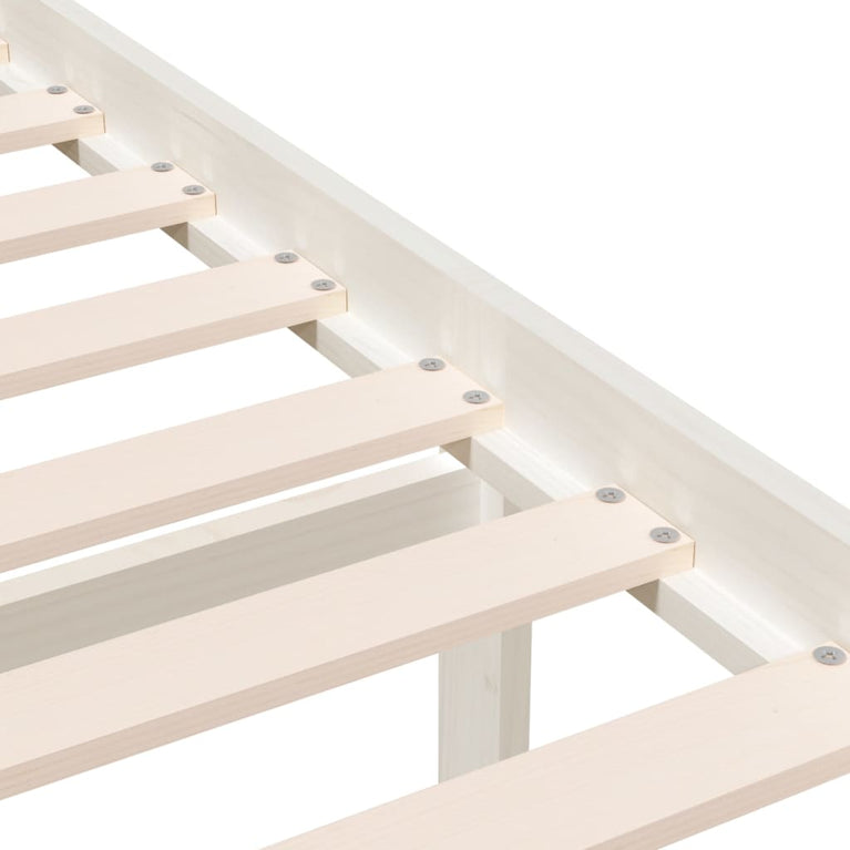 Bedframe massief hout wit 75x190 cm 2FT6 Small Single