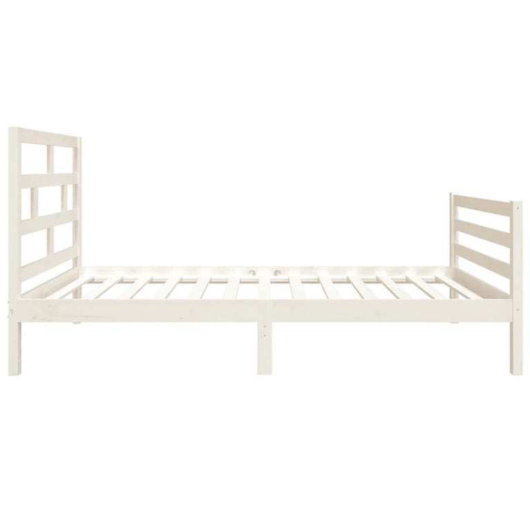 Bedframe massief hout wit 90x190 cm 3FT Single
