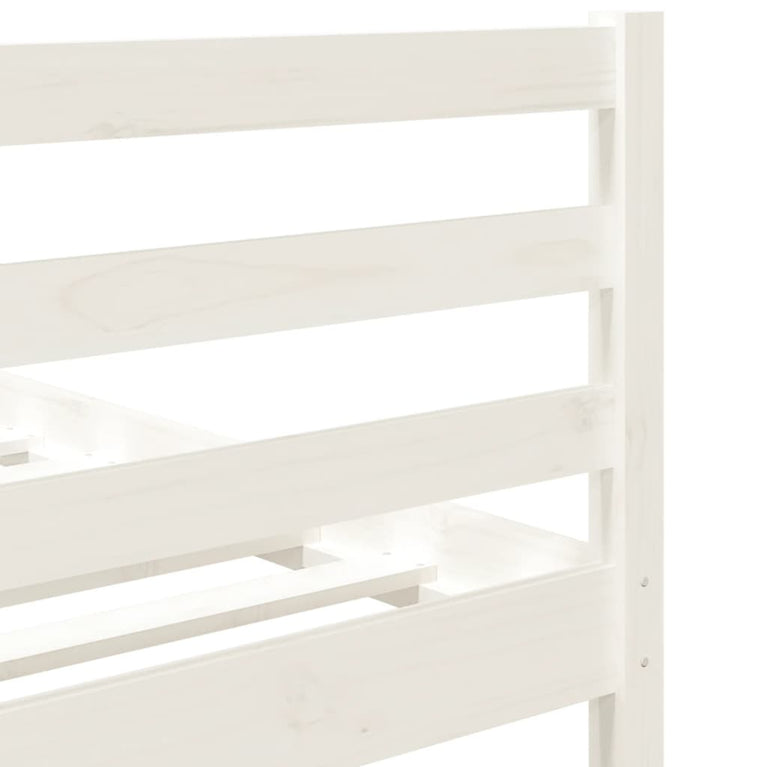 Bedframe massief hout wit 90x190 cm 3FT Single