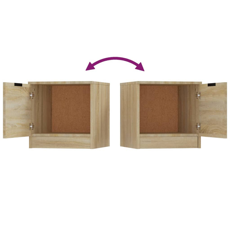 Nachtkastjes 2 st 40x39x40 cm sonoma eikenkleurig MeubelReus