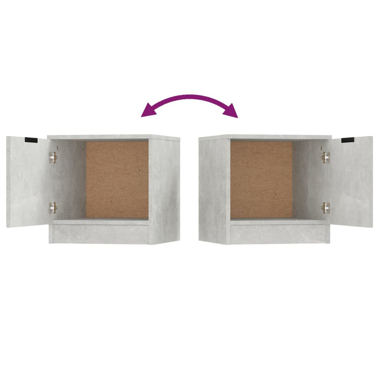 Nachtkastjes 2 st 40x39x40 cm betongrijs MeubelReus