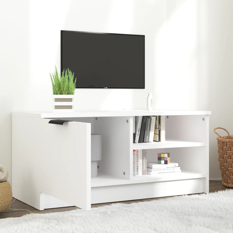 Tv-meubel 80x35x36,5 cm bewerkt hout wit MeubelReus